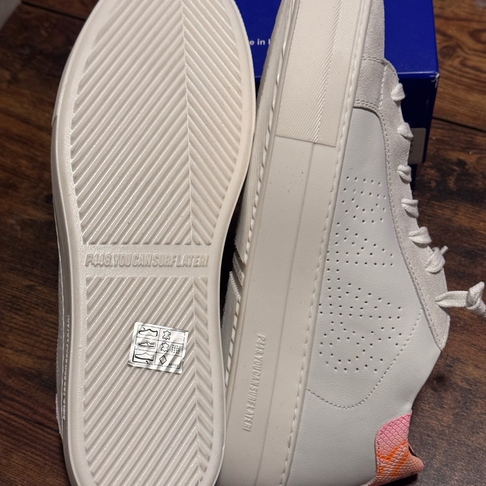 P448 Thea sneakers women’s. White & pink. Size 9.5 US (41 EU). - Picture 4 of 9